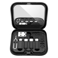 Дата кабель USB charging cable set Treasure box U114 black HOCO (6931474790750)