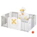 Дитячий манеж Mealux трансформер 4 в 1 (KD-C051 Grey/White)