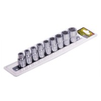 Набір торцевих головок Alloid Torx, 1/2"DR, E10-E24, 9шт., блістер (НГЕ-1024Б)