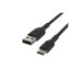 Дата кабель USB 2.0 AM to USB-C 0.15m 15W PVC black Belkin (CAB001BT0MBK)
