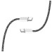 Дата кабель USB-C to USB-C 2.0m (braided cotton) (PD Fast Charging 60W) 3.0А black ColorWay (CW-CBPDCC068-BK)