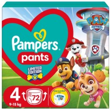 Підгузок Pampers Maxi Розмір 4 (9-15 кг) Paw Patrol 72 шт (8006540863572)