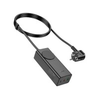 Зарядний пристрій HOCO NS4 Sharp desktop socket 2xUSB-C + USB-A PD65W Black (6942007617352)