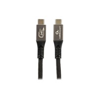 Дата кабель USB-C to USB-C 1.0m USB4 240W 16K60Hz braided Cablexpert (CCBP-USB4.2-CMCM240-1M)