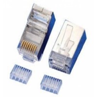 Конектор RJ45 cat.6 FTP, екранований, з вставкою, 50 шт Merlion (15066)