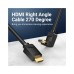 Кабель мультимедійний HDMI M to HDMI M 1.0m 90° corner black Vention (AAQBF)