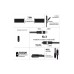 Дата кабель 6in1 inCharge XL 3.0m black Rolling Square (XLL01R)