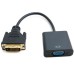 Перехідник DVI-D Dual Link (Male)-VGA (Female), 0.15 m Extradigital (KBV1685)