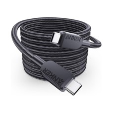 Дата кабель USB-C to USB-C 0.9m 240W nylon 310 black Anker (A81D5H11)