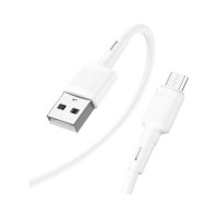 Дата кабель USB 2.0 AM to Micro 5P 1.0m 2.4A PVC X83 white HOCO (6931474770899)