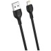 Дата кабель USB 2.0 AM to Lightning 1.0m 2.1A black XO (XO-NB200-L-1-BK)