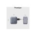 Зарядний пристрій Vention 1xUSB-C PD70W + 1xUSB QC3.0 22.5W GaN + cable USB-C to USB-C 1.0m 5A gray (TZ-FCGH0-EU)