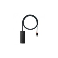 Концентратор Baseus USB 3.0 to 4xUSB 3.0 1.0m black (WKQX030101)