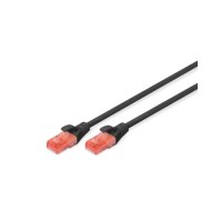 Патч-корд 3м, CAT 6 UTP, AWG 26/7, Cu, LSZH, black Digitus (DK-1617-030/BL)