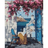 Картина по номерам Santi Грецький сніданок 40*50 см алмазна мозаїка (954792)