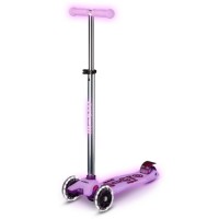 Самокат Micro Maxi Deluxe Glow LED Сяйнисто-пурпуровий (MMD367)