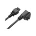 Кабель живлення C5 1.0m black ColorWay (CW-CBP084-BK)