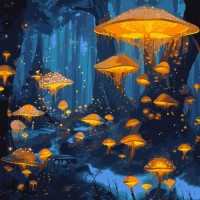 Картина по номерам Santi Казковий ліс, 40*40см, LED підсвітка (955064)