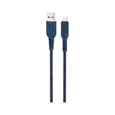 Дата кабель USB 2.0 AM to Lightning 1.0m 2.4A nylon X59 blue HOCO (6931474744883)