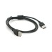 Дата кабель USB 2.0 AM/AF 1.0m ferrite black Voltronic (YT-AM/AF-1.0B)