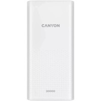 Батарея універсальна Canyon 20000mAh, Input 5V/2A, Output 5V/2.1A(Max), White (CNE-CPB2001W)