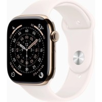 Смарт-годинник Apple Watch Series 11 GPS + Cellular 46mm Gold Titanium Case with Light Blush Sport Band - S/M (MFD54RK/A)