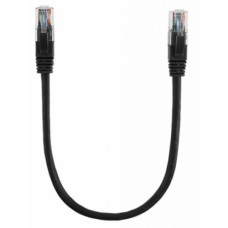 Патч-корд 0.3м, UTP, cat.5e, CCA, black Ritar (PCR-CCA/0.3Bk / 11359)