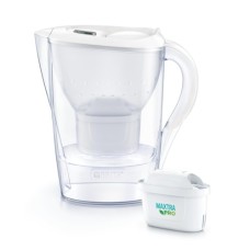Фільтр-глечик Brita Marella Memo MXPro 2.4л (1.4л води) з фільтр-картриджем 3шт, білий (1061242)