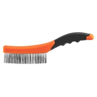 Щітка по металу Neo Tools 4х16 рядів, прямий дріт 0.3мм, 260мм, двокомпонентне руків'я (39-050)