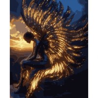 Картина по номерам Santi "Янгол на світанку", 40*50см, LED під (956654)