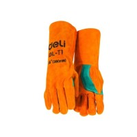 Захисні рукавиці Deli Cowhide, краги зварювальника 14" (EDL-T1)