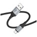Дата кабель USB 2.0 AM to Micro 5P 1.0m 2.4A nylon X102 black HOCO (6942007608763)