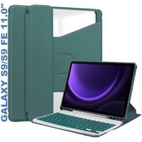 Чохол до планшета BeCover Keyboard 360° Rotatable Samsung Tab S9 (SM-X710/SM-X716)/S9 FE (SM-X510/SM-X516B) 11.0" Dark Gre (710428)