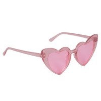 Дитячі сонцезахисні окуляри Lukky Fashion "Сердечка" рожева оправа зі стразами, рожеві (T22481)