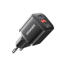 Зарядний пристрій Essager 1xUSB + 1xUSB-C PD20W GaN (ECTAC-HMB01-P)