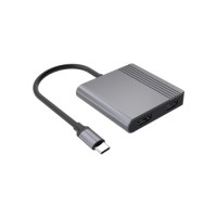 Концентратор Cablexpert USB-C 4-in-1 2xHDMI + 1xUSB 3.2 + 1xUSB-C PD 85W (A-CM-COMBO3-04)