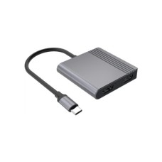 Концентратор Cablexpert USB-C 4-in-1 2xHDMI + 1xUSB 3.2 + 1xUSB-C PD 85W (A-CM-COMBO3-04)