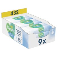 Дитячі вологі серветки Pampers Harmonie Aqua 9 пачок х 48 шт (8006540811245)