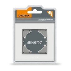 Рамка Videx BINERA біле скло одинарна (VF-BNFRG1H-W)