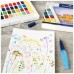 Олійні фарби Faber-Castell Watercolors in Pans, 24 кольори + ручка-пензлик з контейнером для води (169724) (30757)