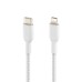 Дата кабель USB 2.0 AM to Lightning 1.0m BRAIDED white Belkin (CAA004BT1MWH)