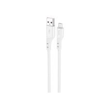 Дата кабель USB 2.0 AM to Micro 5P 1.0m Crystal color silicone X97 white HOCO (6931474799838)