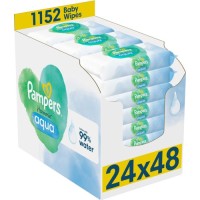 Дитячі вологі серветки Pampers Harmonie Aqua 24 пачки х 48 шт (8006540811276)