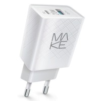 Зарядний пристрій MAKE 20W PD+QC White (MCW-324PWH)