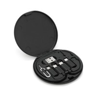 Дата кабель USB charging cable set Treasure box 0.2m 60w black Voltronic (Data Cable Set/60B)
