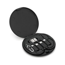 Дата кабель USB charging cable set Treasure box 0.2m 60w black Voltronic (Data Cable Set/60B)