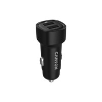 Зарядний пристрій Canyon 2xUSB 24W black (CNE-CCABR2AA)