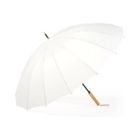 Парасоля Krago тростина, 16 спиць з дерев''яною ручкою біла (umb-7-004)