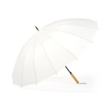 Парасоля Krago тростина, 16 спиць з дерев''яною ручкою біла (umb-7-004)