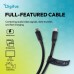 Дата кабель USB-C to USB-C 1.0m USB4 2.0 80G 240W 16K silicone black Digitus (AK-300350-010-S)
